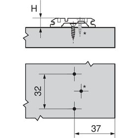 Blum 173L6130 Clip H:3 Mm Yüksek Menteşe Tabanı