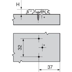 Blum 173L6130 Clip H:3 Mm Yüksek Menteşe Tabanı