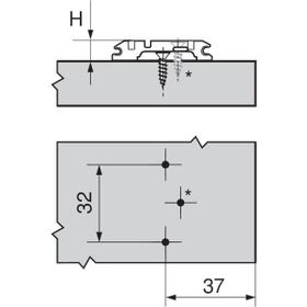 Blum 173L6130 Clip H:3 Mm Yüksek Menteşe Tabanı