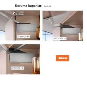 Blum 22.8001 Aventos HF/HL/HS Güç Ünitesi Gri Sol Kapak