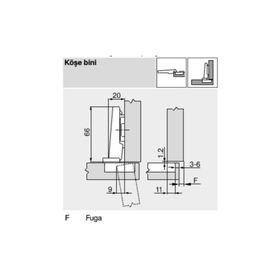 Blum 75B1550 Clip Top 107° Blumotion Düz Menteşe