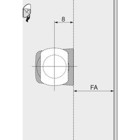 Blum 956A1201 Ön Uzun Beyaz Adaptor