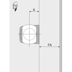 Blum 956A1201 Ön Uzun Beyaz Adaptor