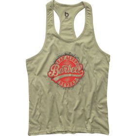 Bluu Barbell Bej Fitness Gym Tank Top Erkek Sporcu Atleti