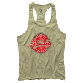 Bluu Barbell Bej Fitness Gym Tank Top Erkek Sporcu Atleti