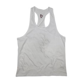 Bluu Basic Beyaz Fitness Gym Tank Top Erkek Sporcu Atleti