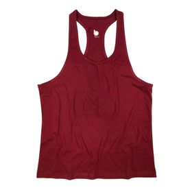Bluu Basic Bordo Fitness Gym Tank Top Erkek Sporcu Atleti