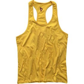 Bluu Basic Sarı Fitness Gym Tank Top Erkek Sporcu Atleti