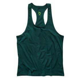 Bluu Basic Yeşil Fitness Gym Tank Top Erkek Sporcu Atleti