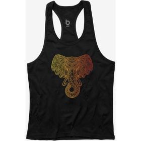 Bluu Ephant Siyah Fitness Gym Tank Top Erkek Sporcu Atleti