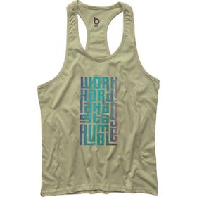 Bluu HMBLE Bej Fitness Gym Tank Top Erkek Sporcu Atleti