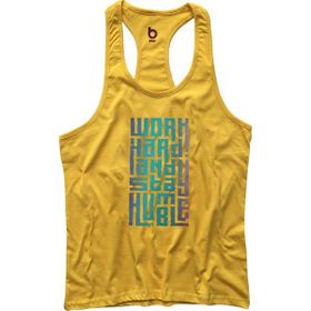 Bluu HMBLE Sarı Fitness Gym Tank Top Erkek Sporcu Atleti