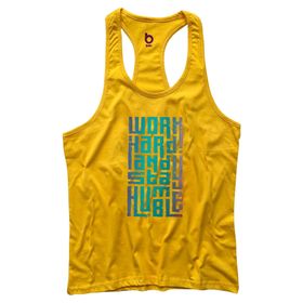 Bluu HMBLE Sarı Fitness Gym Tank Top Erkek Sporcu Atleti
