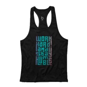 Bluu HMBLE Siyah Fitness Gym Tank Top Erkek Sporcu Atleti
