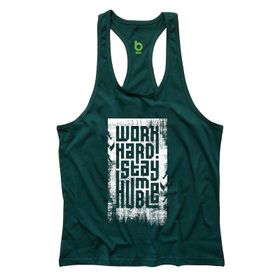 Bluu HMBLW Bordo Beyaz Fitness Gym Tank Top Erkek Sporcu Atleti