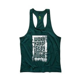 Bluu HMBLW Bordo Beyaz Fitness Gym Tank Top Erkek Sporcu Atleti