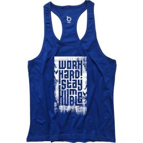 Bluu HMBLW Renkli Fitness Gym Tank Top Erkek Sporcu Atleti