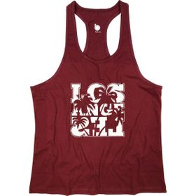 Bluu Lapalm Bordo Fitness Gym Tank Top Erkek Sporcu Atleti