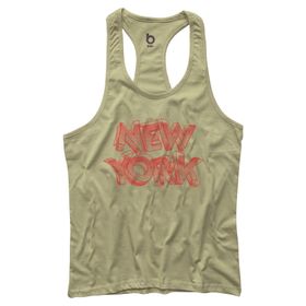 Bluu Newyorkstr Fitness Gym Tank Top Gri Mavi Erkek Sporcu Atleti