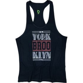 Bluu NYBK Siyah Fitness Gym Tank Top Erkek Sporcu Atleti