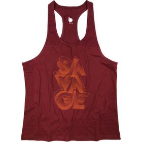 Bluu Savage Bordo Fitness Gym Tank Top Erkek Sporcu Atleti