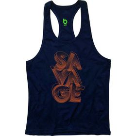 Bluu Savage Koyu Mavi Fitness Gym Tank Top Erkek Sporcu Atleti