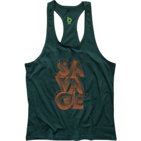 Bluu Savage Koyu Yeşil Fitness Gym Tank Top Erkek Sporcu Atleti