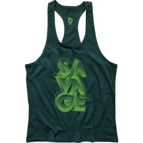 Bluu Savage Yeşil Fitness Gym Tank Top Erkek Sporcu Atleti