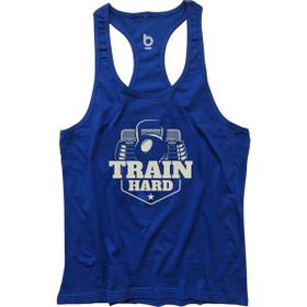 Bluu Trainhard Saks Fitness Gym Tank Top Erkek Sporcu Atleti