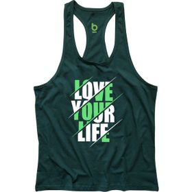 Bluu Yourlife Yeşil Fitness Gym Tank Top Erkek Sporcu Atleti