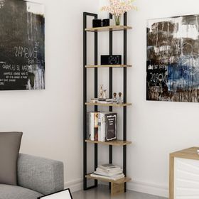 BMdekor Anna Metal Siyah Kitaplık