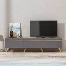 BMdekor Asil Antrasit Meşe 180 cm Tv Sehpası