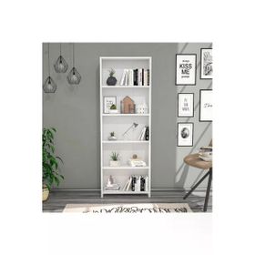 BMdekor Beyaz Lilium 5 Raflı Dekoratif Kitaplık