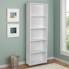 BMdekor Beyaz Lilium 5 Raflı Dekoratif Kitaplık