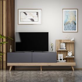 BMdekor Desso Antrasit Ceviz 180 cm TV Sehpası