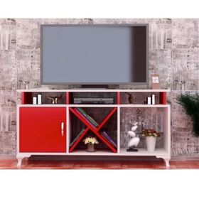 BMdekor Kamer Tasarım Beyaz Kırmızı TV Ünitesi
