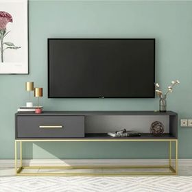 BMdekor Nergis Antrasit Gold 160 cm Tv Sehpası