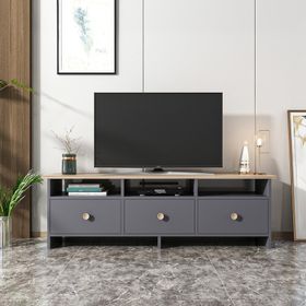 BMdekor Ozan Antrasit Meşe 150 cm Tv Sehpası