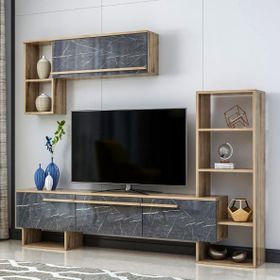 BMdekor Star Çırağan Mermer Desen 209 cm Tv Ünitesi