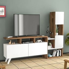 BMdekor Turra Beyaz Ceviz 177 cm Tv Ünitesi
