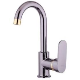 Bms 368SİA Mercan Kuğu Borulu Siyah İnci Lavabo Bataryası