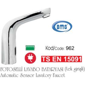 Bms Tek Girişli Fotoselli Lavabo Bataryası