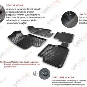 Bmw 3 F30 2012 Sonrası Bej 3D Havuzlu Paspas