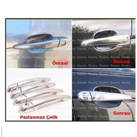 Bmw 3 Seri E46 1998 2001 Paslanmaz Çelik 4 Kapı Krom Kapı Kolu