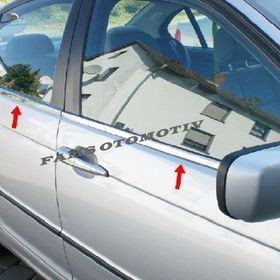 Bmw 3 Seri E46 P.Çelik 1998-2005 4 Parça Krom Cam Çıtası