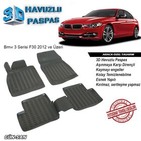 Bmw 3 Serisi F30 2012 Sonrası 3D Havuzlu Paspas