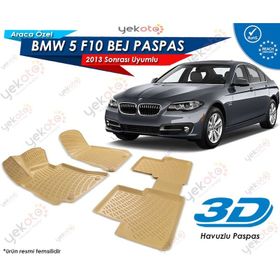 Bmw 5 F10 2013 Sonrası Bej 3D Havuzlu Paspas