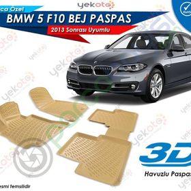 Bmw 5 F10 2013 Sonrası Bej 3D Havuzlu Paspas