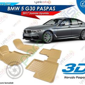 Bmw 5 G30 2017 Sonrası Bej 3D Havuzlu Paspas