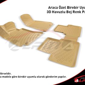 Bmw 5 Serisi F10 2009-2012 Bej 3D Havuzlu Paspas